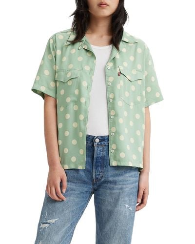 Levi's Ember Short-Sleeve Bowling Camicia - Giallo
