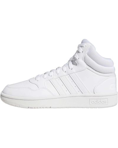 adidas Hoops 3.0 Mid Classic Shoes - Bianco