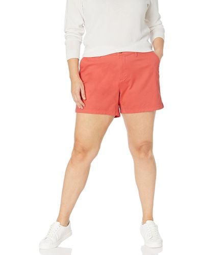 Amazon Essentials 5-inch Inseam Chino Shorts - Red