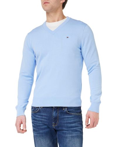 Tommy Hilfiger 1985 V Hals Trui Truien - Blauw