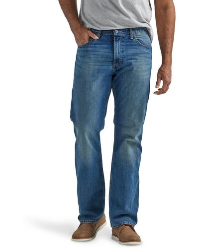 Wrangler Authentics Relaxed Fit Boot Cut Jeans - Blau