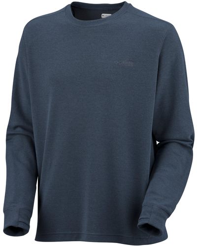 Columbia Ultra Stop Long Sleeve Crew Knit Top - Blue