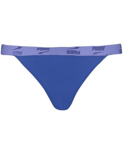 PUMA Tanga Brief Bikini Bottoms - Blau