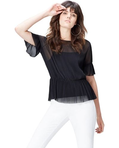 FIND Blouse With Pep Hem And Short - Black