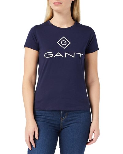 GANT D1 Lock UP SS T-Shirt - Blau