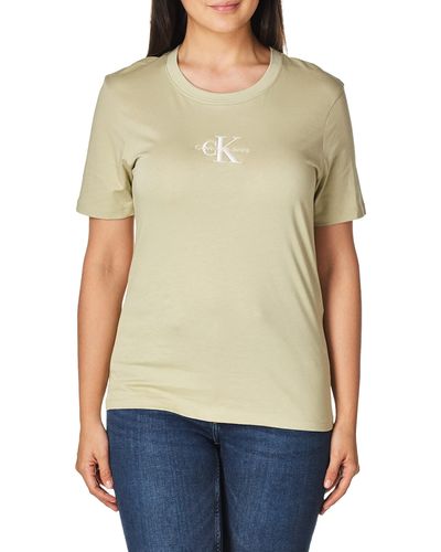 Calvin Klein Maglietta con Logo Monogram Slim Fit T-Shirt - Multicolore