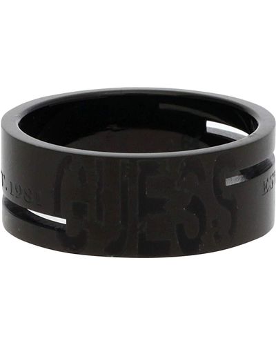 Guess UMR11103-62 ring aus Stahl, Farbe Schwarz