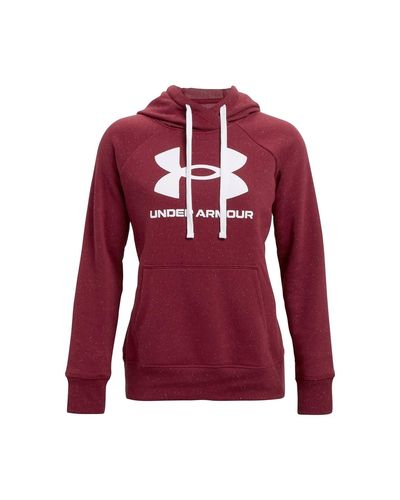 Under Armour Rival Fleece Logo Hoodie Kapuzen-Sweatshirt - Rot