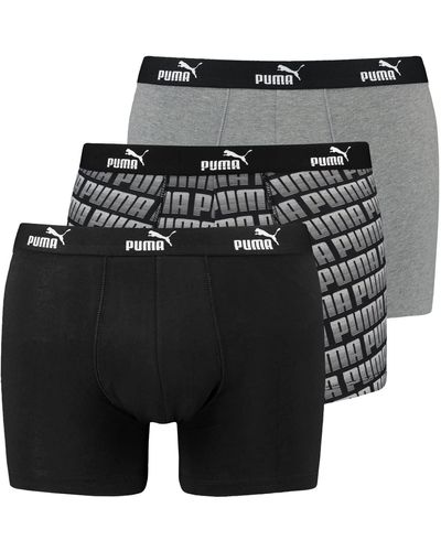 PUMA Unterhosen Shorts Promo Boxer 3er Pack - Grau