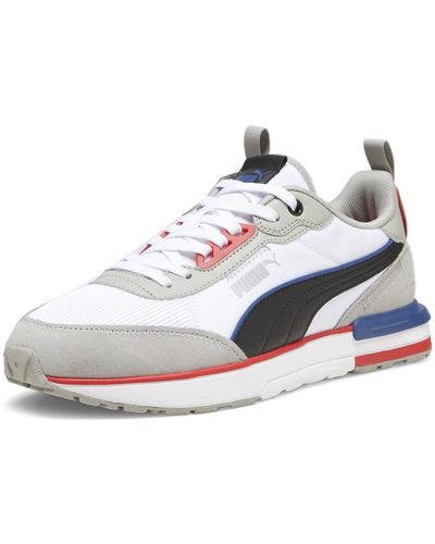 PUMA Mens R22 Lace Up Trainers Shoes Casual - White, White, 9.5