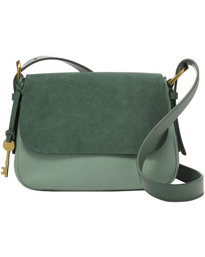 Fossil Harper Eco Leather Small Flap Crossbody - Green
