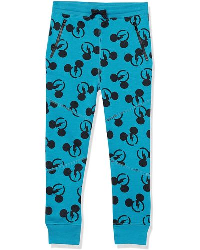 Amazon Essentials Disney | Marvel | Star Wars Pantalones Jogger de Forro Polar con Bolsillo con Cremallera - Azul