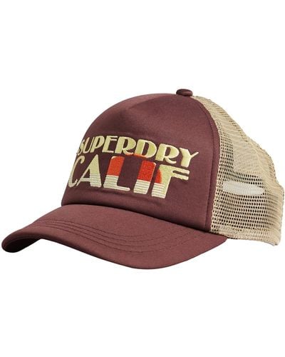 Superdry Vintage Trucker Cap Baskenmütze, - Rot