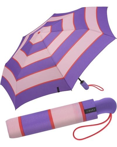 Esprit Easymatic Parapluie de poche avec imprimé floral - Violet