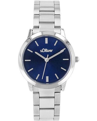 S.oliver Armbanduhr Quarzuhr Analog - Blau