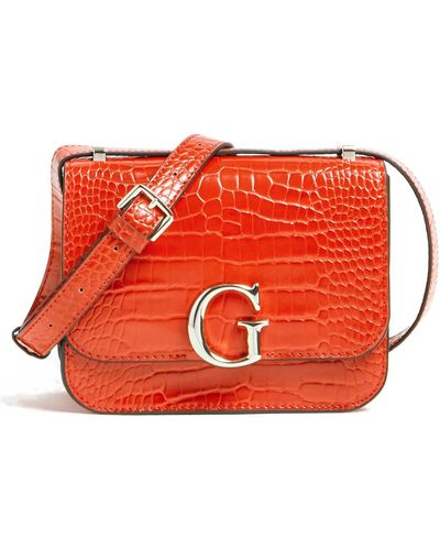 Guess Corily Convertible Xbody Flap Orange - Rot