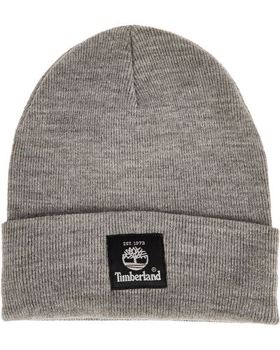 Timberland Short Watch Cap With Woven Label - Gray