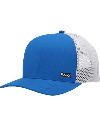 Hurley League Dri-fit Snapback Baseball Cap - Blue