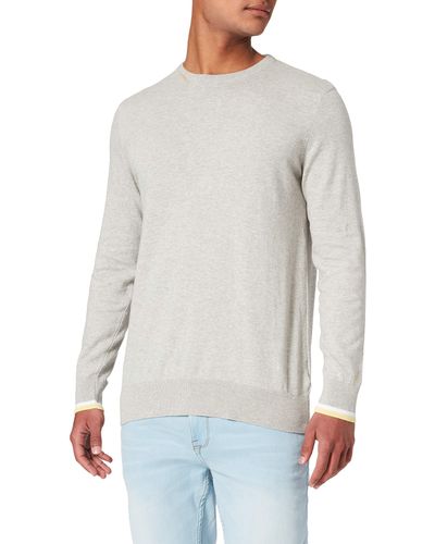 Mexx S with Contrast Tipping at The Sleeves Pullover Sweater - Grau