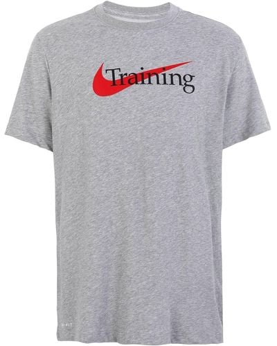 Nike Swoosh Dri-Fit Training T-Shirt - Grau