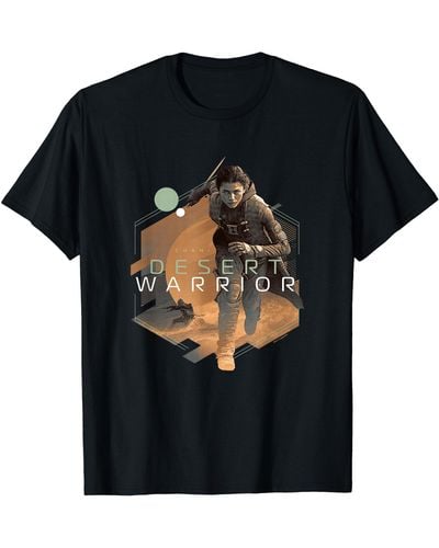 Dune Part Two Chani Desert Warrior Ready To Fight Big Poster T-shirt - Black