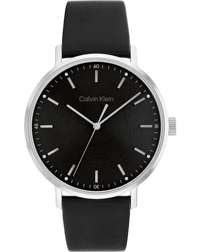 Calvin Klein Quartz Ionic Plated Black Steel And Mesh Bracelet Watch