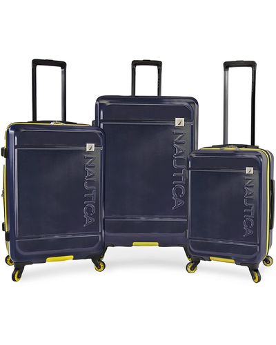 Nautica Roadie Lot de 3 valises rigides - Bleu