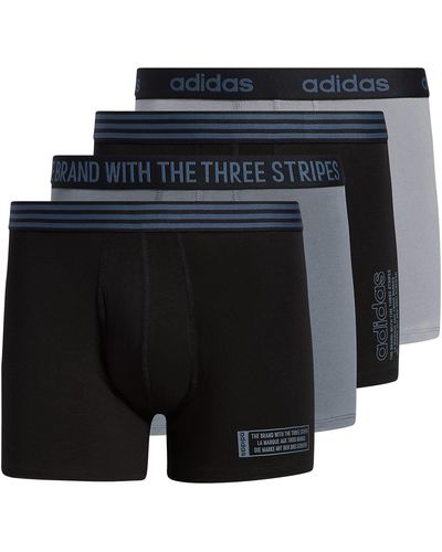 adidas Core Cotton 4-pack Trunk - Blue