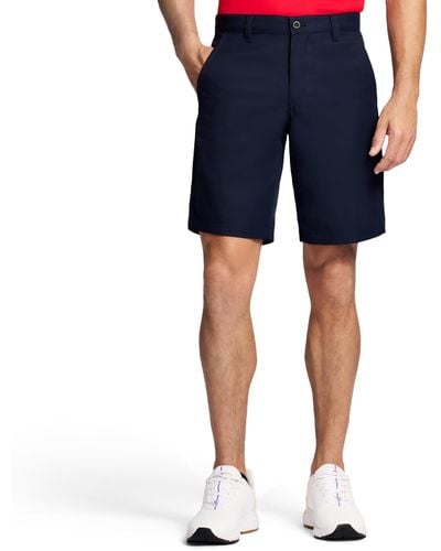 Izod 9.5"micro Poly Classic Fit Golf Short - Blue