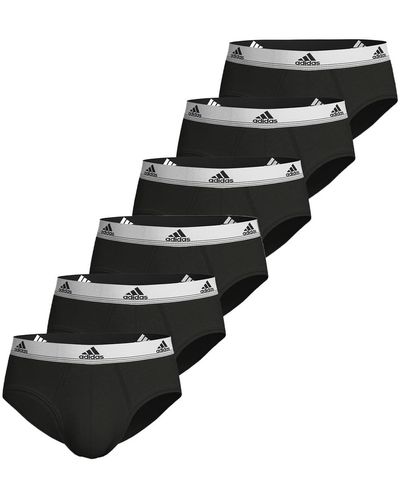 adidas Active Flex Cotton - Slip/Unterhose - 6er - Schwarz