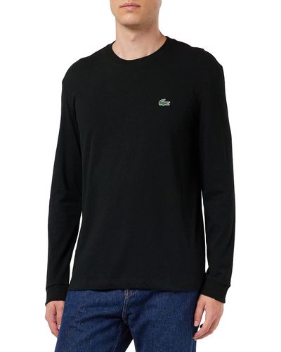 Lacoste Sport T-Shirt à ches Longues Regular Fit - Noir