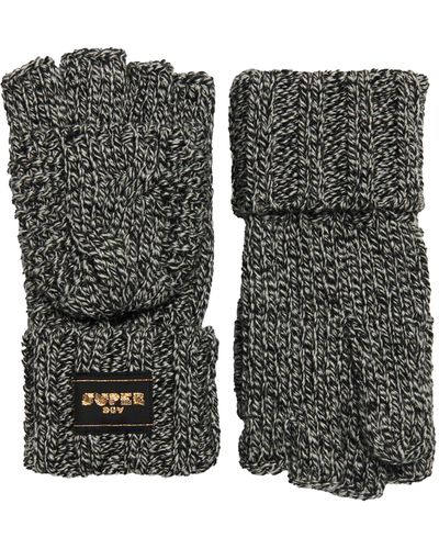 Superdry Cable Knit Gloves - Black