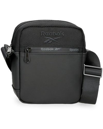 Reebok Roger Shoulder Bag Black 15x19.5x6cm Polyester With Faux Leather Details By Joumma Bags By Joumma Bags