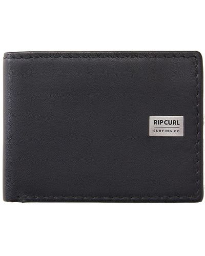 Rip Curl Marked Rfid All Day Leather Wallet In Black
