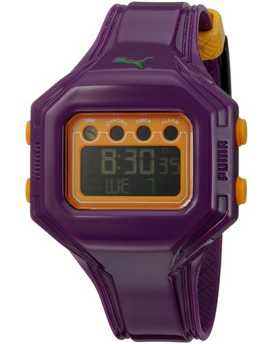 PUMA Time Active Horloge Digital Bounce- S Purple Quartz A.pu910772006 - Paars