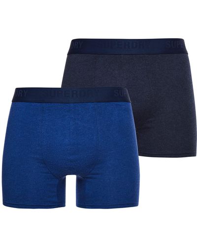 Superdry Boxer Multi Double Pack Shorts - Blue