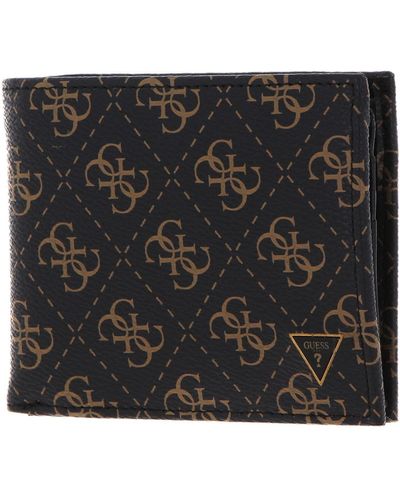 Guess Vezzola Smart Billfold With Coinpocket Brown/Ochre - Nero