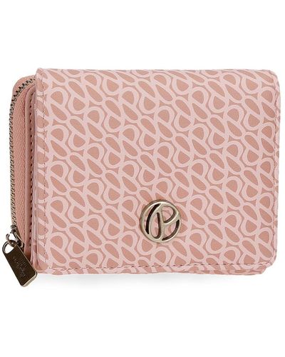 Pepe Jeans Megan Wallet With Purse Pink 10 X 8 X 3 Cm Faux Leather