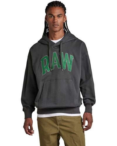 G-Star RAW G-star Raw University Oversized Jumper Hooded Sweatshirt - Green