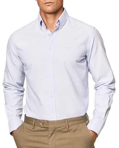 Hackett Hackett Washed Oxford Long Sleeve Shirt 3xl - White