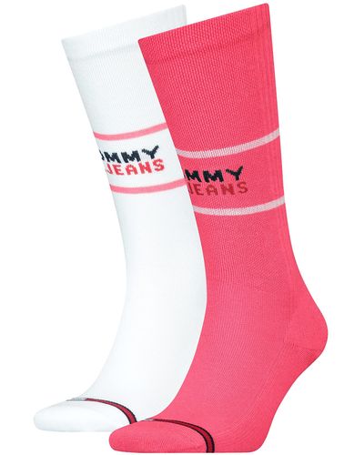 Tommy Hilfiger Th Uni Tj 2p Crew Sock - Roze