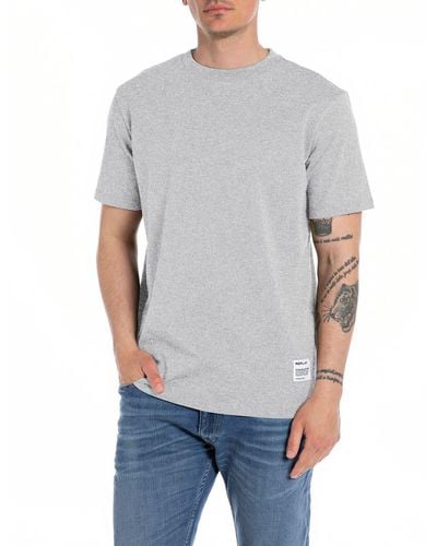 Replay T-Shirt Kurzarm aus Baumwolle - Grau
