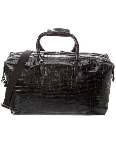 Ted Baker Fabiio Croc-embossed Leather Holdall Bag - Black