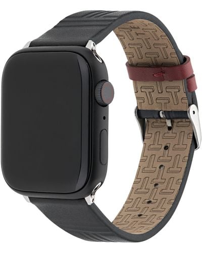 Ted Baker Black Leather Strap For Apple Watch®