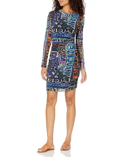 Desigual Vest_Lettering 2000 Dress - Blu