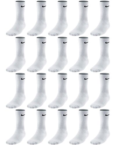 Nike Lot de 20 paires de chaussettes longues - Blanc