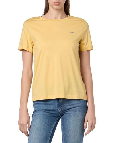 GANT Reg Shield Ss T-shirt T-shirt - Yellow