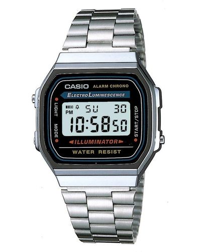 G-Shock Vintage A168wa-1 Electro Luminescence Watch - Metallic