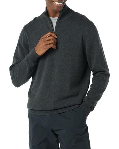 Amazon Essentials Pullover mit Viertelreißverschluss aus 100% Baumwolle - Mehrfarbig