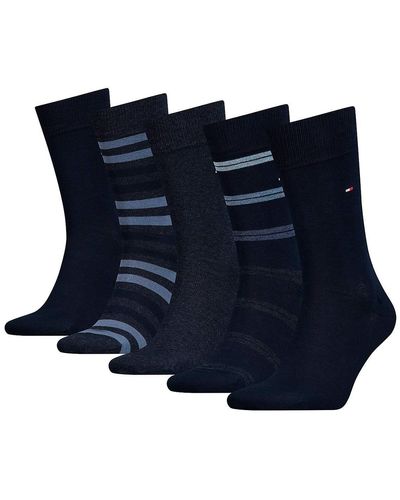 Tommy Hilfiger Th Duo Stripes Box 5p Socks - Grey